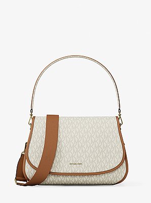 Wandelbare Messenger-Tasche Holmes Medium mit Signature-Logomuster