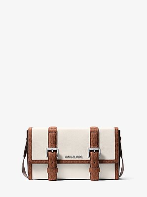 Cooper Pebbled Leather and Signature Logo Trunk Crossbody Bag