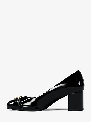 Dori Patent Block Heel Pump