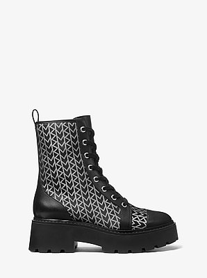 Schn&uuml;rstiefel Blake aus Jacquard mit MK2000-Logomuster