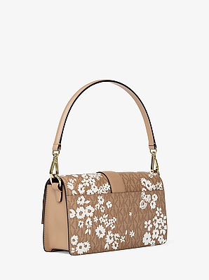 Greenwich Medium Printed Signature Logo Convertible Shoulder Bag