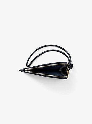 Jet Set Small Pebbled Leather Card Case Wristlet