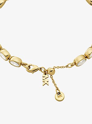 Precious Metal-Plated Cubic Zirconia Tennis Bracelet