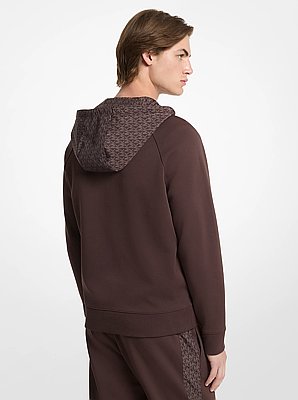 Cotton Blend Zip-Up Hoodie