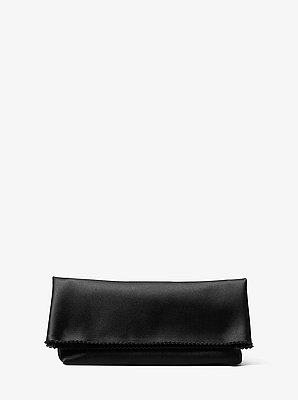 Isabella Satin Foldover Clutch