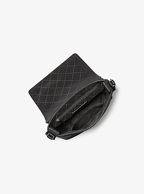 Hudson Small Pebbled Leather Messenger Bag