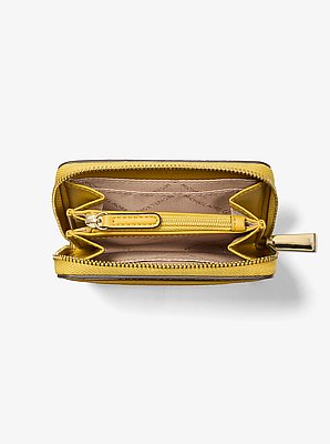 Jet Set Small Pebbled Leather Zip-Around Card Case