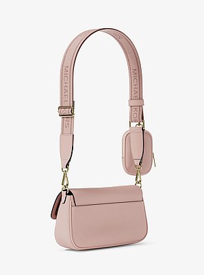 Jet Set Travel Small Pebbled Leather Crossbody Bag With Pouch