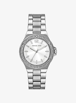Lennox Pav&eacute; Silver-Tone Watch