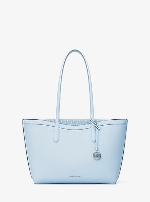 Arden Large Pebbled Leather Tote Bag in PALE OCEAN | Michael Kors image number 0