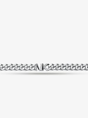 Collier en laiton &agrave; placage en m&eacute;tal pr&eacute;cieux, &agrave; maillons gourmette et &agrave; logo