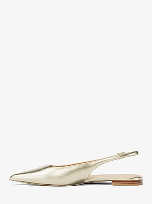 Chaussure plate &agrave; bride arri&egrave;re Amali m&eacute;tallis&eacute;e