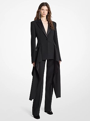 Agyness Double Crepe Sabl&eacute; Tuxedo Trousers