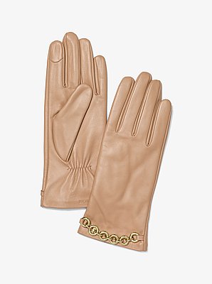 Embellished Leather Gloves