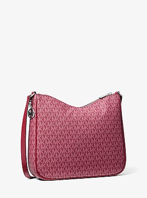 Nayla Medium Signature Logo Messenger Bag