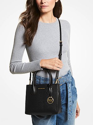 Bolsa cruzada Mercer mediana de piel granulada