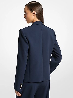 Blazer de almirante de sarga de lana con doble botonadura