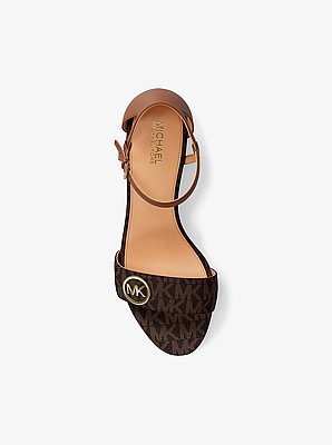 Hannah Signature Logo Block Heel Sandal