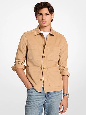 Cotton Blend Shirt Jacket