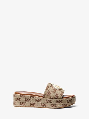 Sandalia de cu&ntilde;a Sadler con logotipo en jacquard
