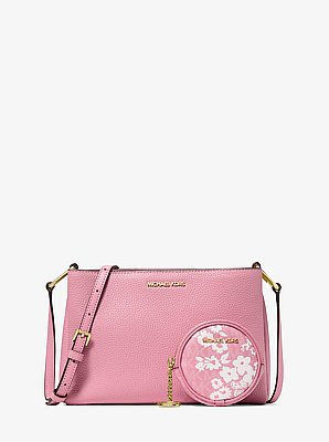 Trisha Pebbled Leather Crossbody Bag With Pouch