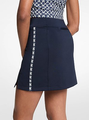 Stretch Knit Logo Tape Mini Skort