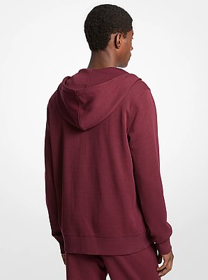 Cotton Blend Zip-Up Hoodie