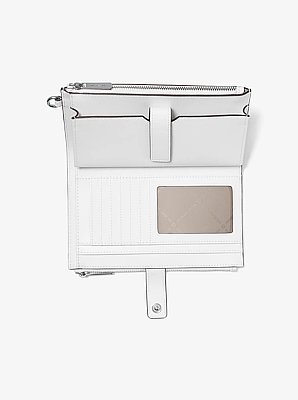 Jet Set Travel Rainbow Logo Embossed Wristlet