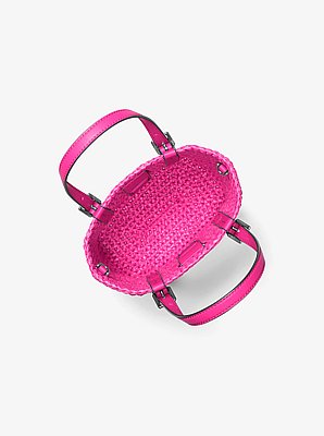 Quinn Extra-Small Hand-Crocheted Straw Crossbody Bag