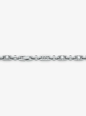 Astor Link Medium Pav&eacute; Precious Metal-Plated Brass Necklace