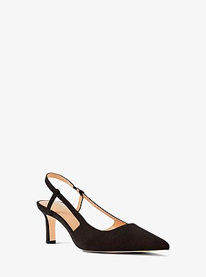 D&eacute;collet&eacute; Alora slingback in pelle scamosciata