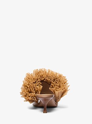 Catarina Leather and Fringe Mule