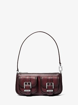 Zoe Small Burnished Leather Pochette