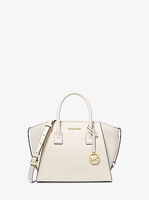 Avril Small Pebbled Leather Satchel