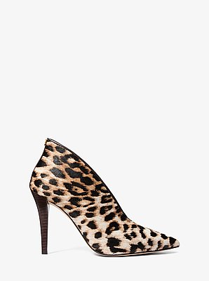 Tonya Leopard Print Calf Hair Pump
