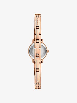 Reloj Melissa micro en tono oro rosa con pav&eacute;