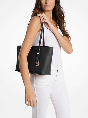 Quinn Medium Pebbled Leather Tote Bag