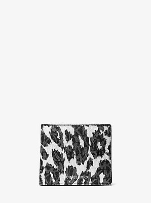 Hudson Leopard Logo Billfold Wallet