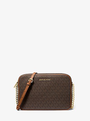 Borsa a tracolla Jet Set grande con logo