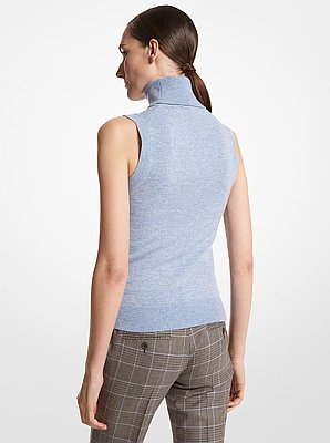 Cashmere Sleeveless Turtleneck