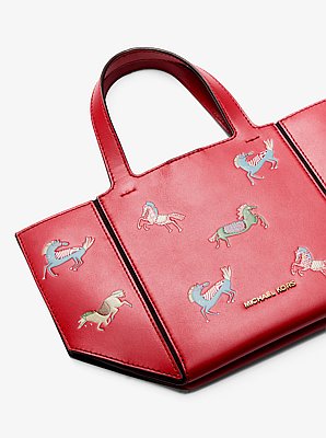 Jordi Small Leather Convertible Tote Bag