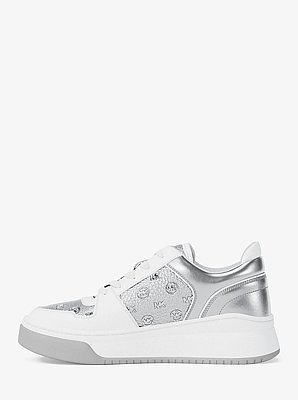 Lexi Metallic Embellished Logo Sneaker