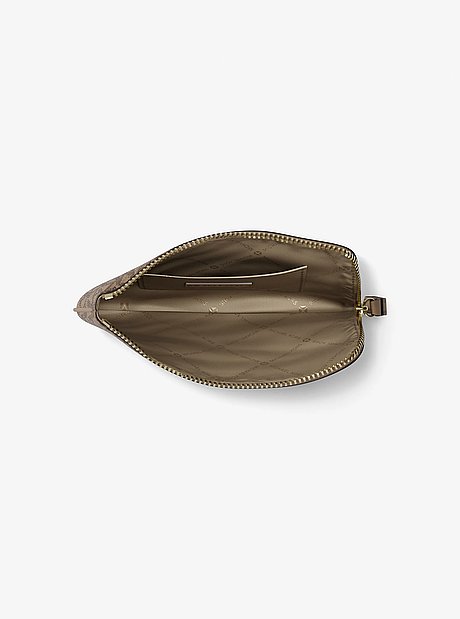 Jet Set Travel Small Signature Logo Wristlet
