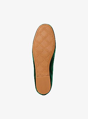Savannah Logo Debossed Velvet Ballet Flat