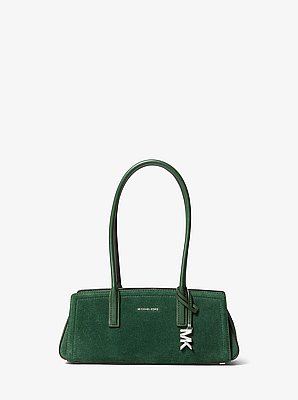 Borsa a spalla Laila piccola in pelle scamosciata