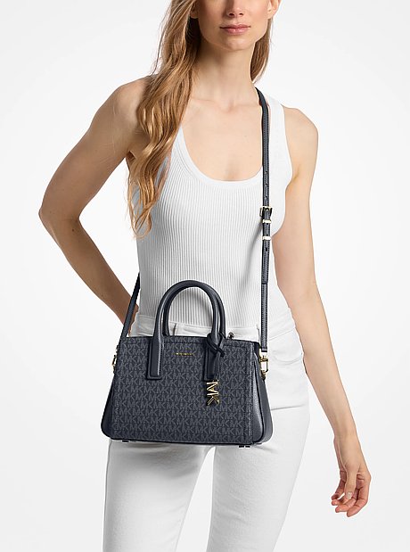 Laila Small Signature Logo Satchel