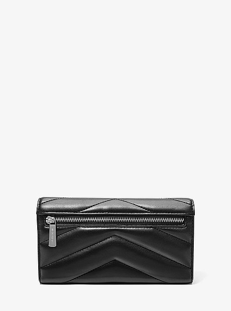 Jet Set Travel Large Quilted Tri-Fold Wallet