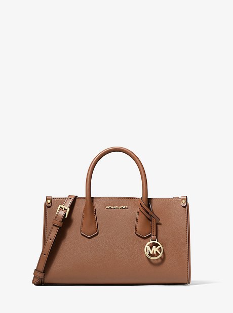 Maple Small Saffiano Leather Convertible Crossbody Bag