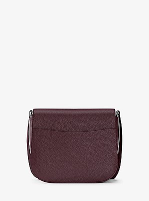 Emilia Small Pebbled Leather Saddle Crossbody Bag