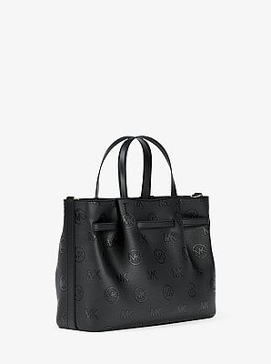 Carson Medium Logo Debossed Satchel